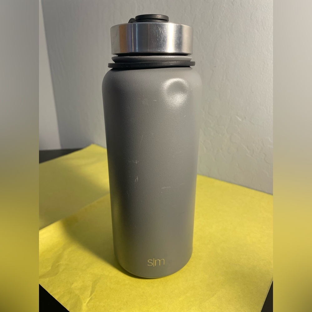Simple Modern Gray Water Bottle, 32oz, couple of dents